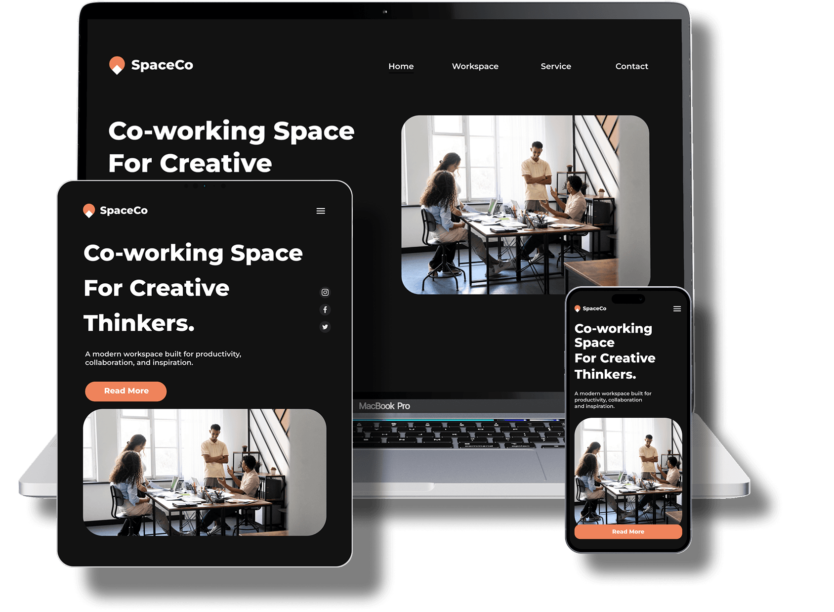 Web sites development illustration